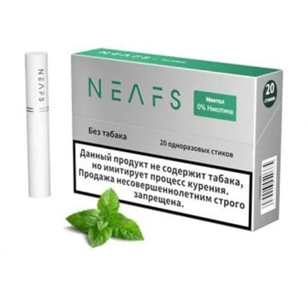 Стики Neafs Ментол 0мг (0%) (блок - 10 пачек)
