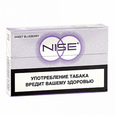 Стики Nise+ Sweet blueberry - табак с травяным ароматом, ментолом и черничным соком (блок - 10 пачек)