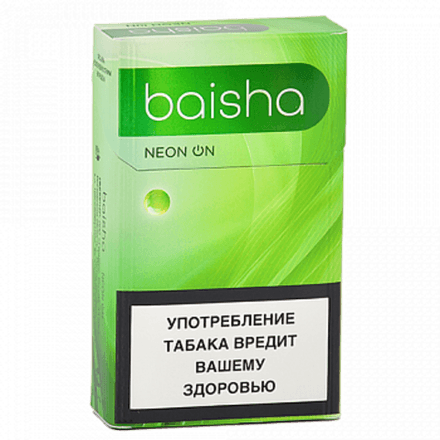 Стики Baisha Neon On - табак с манго, персиком и капсулой (блок - 10 пачек)
