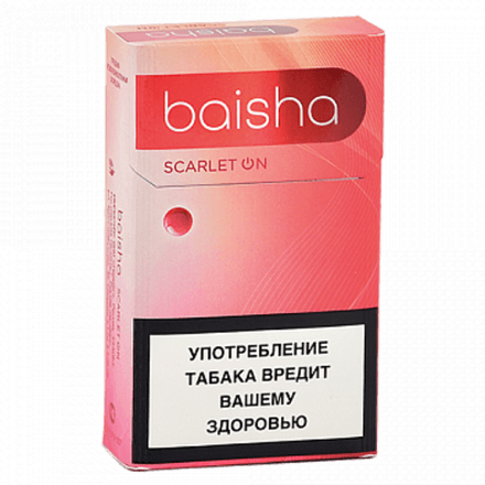 Стики Baisha Scarlet On - табак с клубникой и капсулой (блок - 10 пачек)