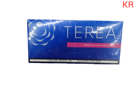 Стики Terea Blue - табак с фруктами, ванилью, карамелью и ментолом (Корея) (блок - 10 пачек)