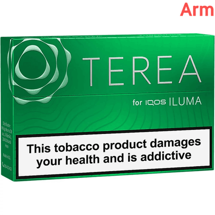 Стики Terea Green мягкий табак с мятой и лимоном (Армения) (блок - 10 пачек)