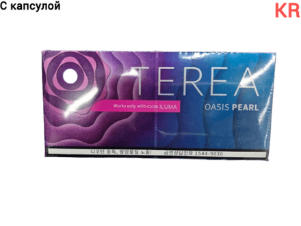 Стики Terea Oasis pearl - табак со сливками и орехом с капсулой (Корея) (блок - 10 пачек)